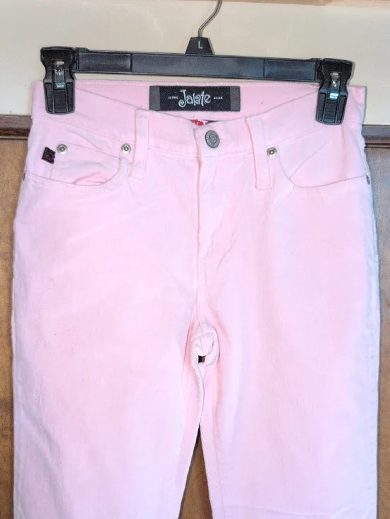 Jalate Corduroy Pastel Pink Flare Jeans Size 3/4 - Picture 4 of 8